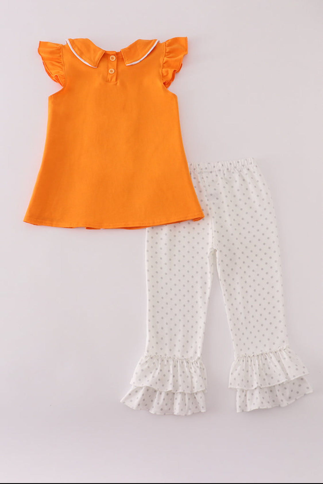 Orange Tennessee Go Vols Embroidery Ruffle Girl’s Pants Set