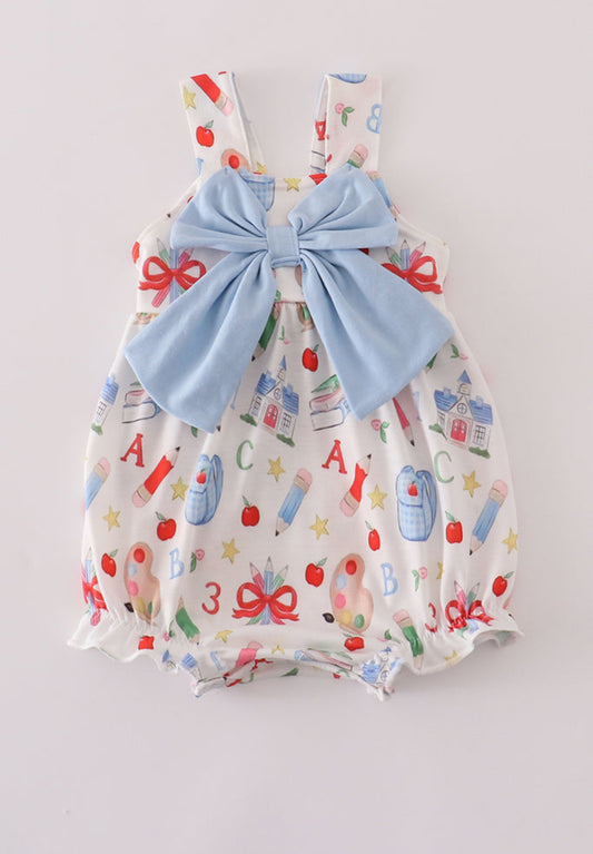 Blue Pencil Bow Girl’s Bubble