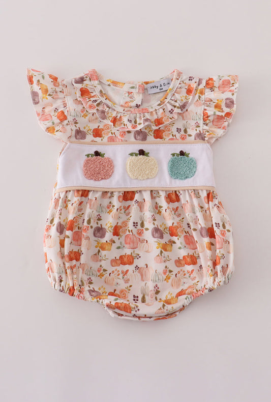 Beige French Knot Ruffle Girl’s Bubble
