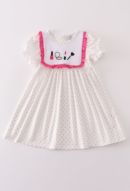 Rose Makeup Embroidery Girl Dress