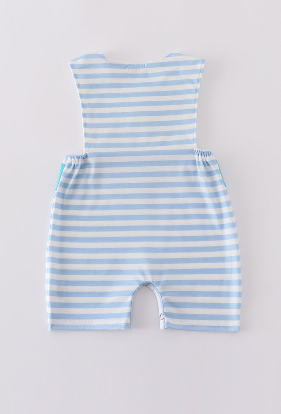Blue Stripe Helicopter Embroidery Smocked Boy’s JonJon