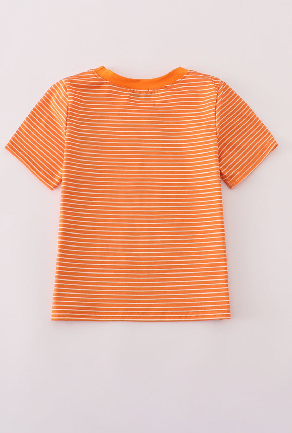 Orange Halloween Embroidery Stripe Boy’s Top