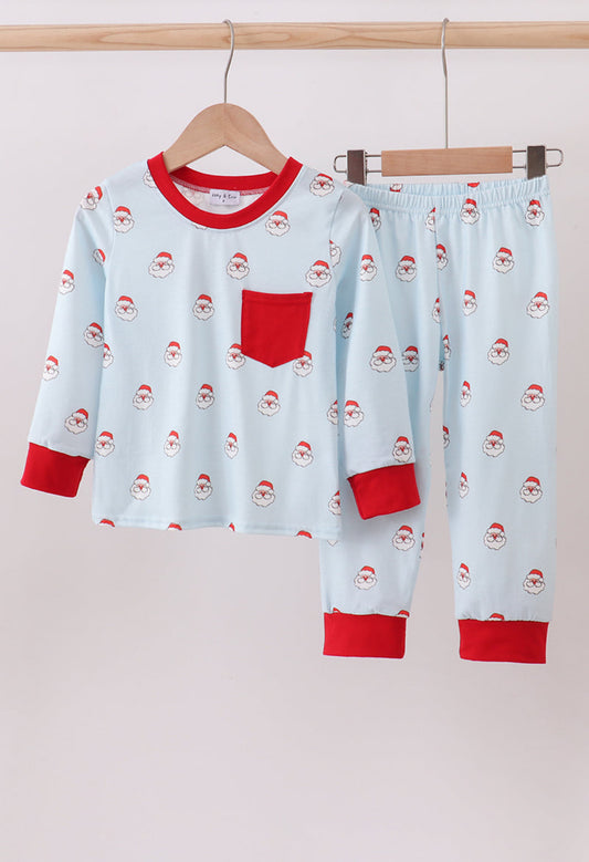 Christmas Santa Claus Print Boy’s Pajamas Pants Set