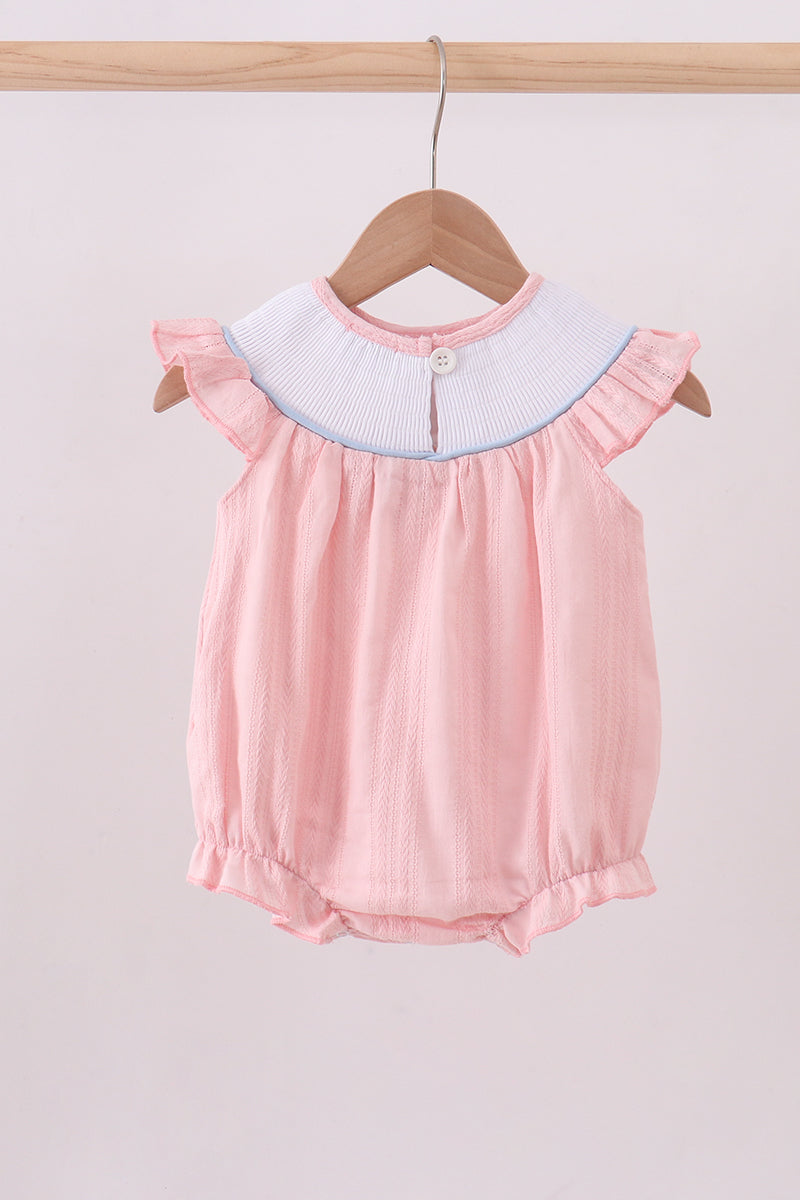 Pink princess smocked bubble