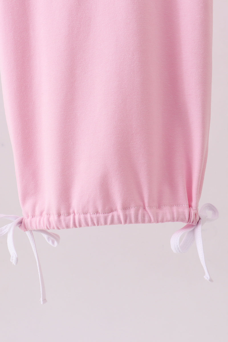 Pink sister embroidery gown