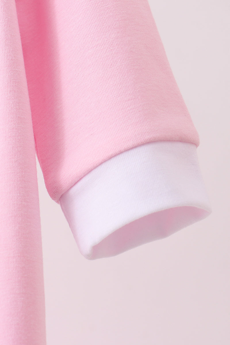 Pink sister embroidery gown