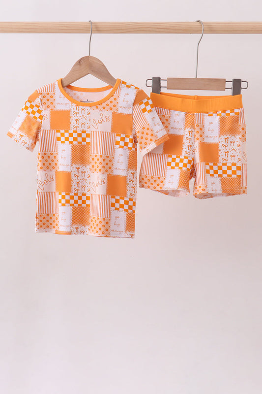 Tennessee floral checkered bamboo pajama set