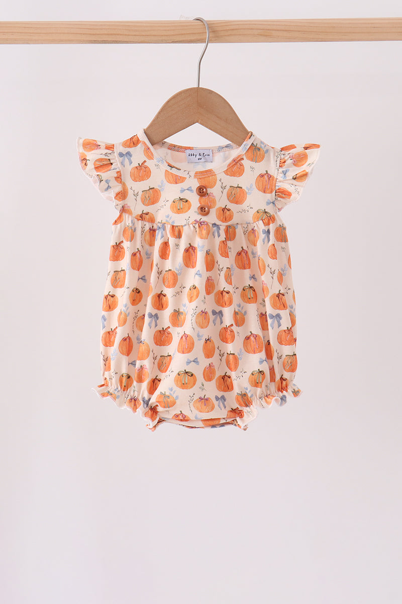 Pumpkin Bow Ruffle Bubble