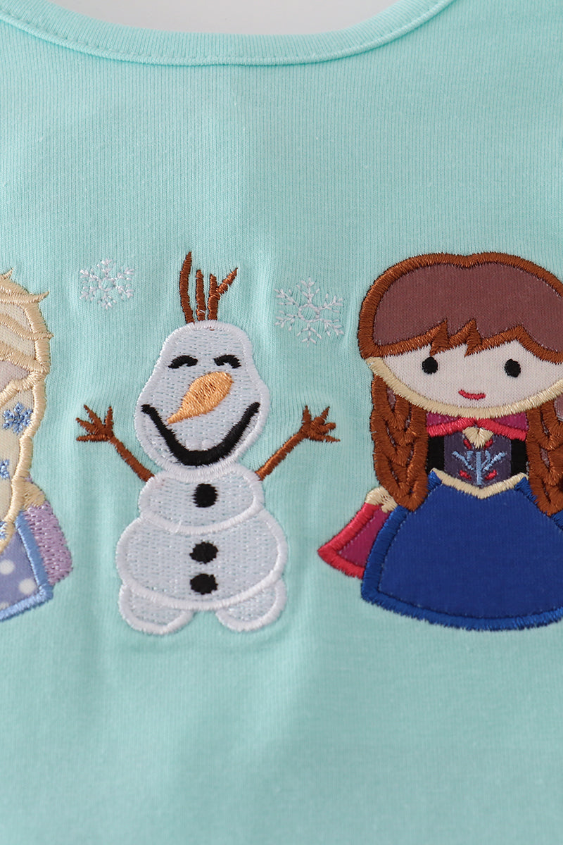 Blue character applique bloomer set