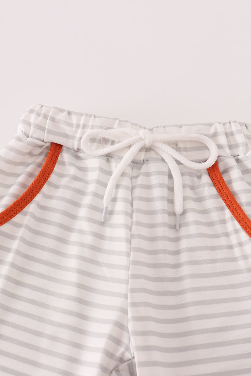 Rust Texas embroidery pants set