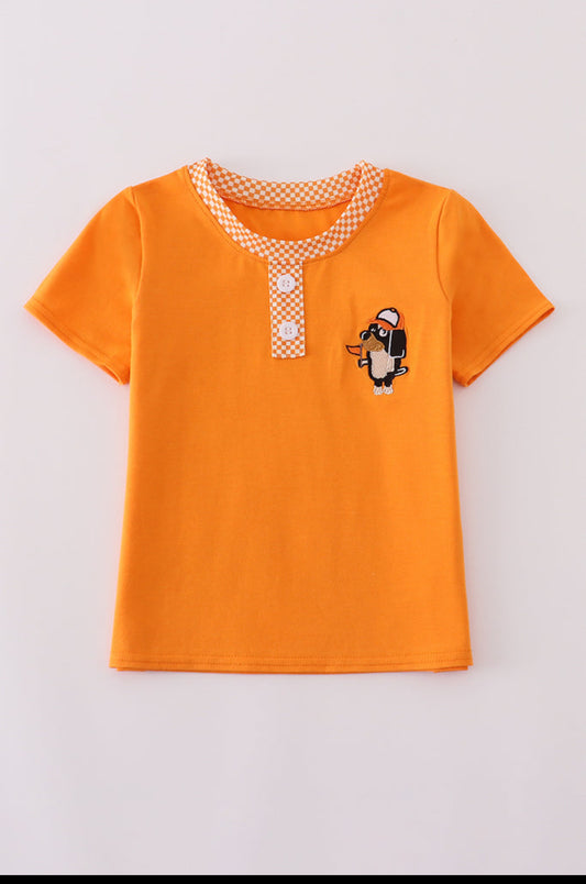 Orange Tennessee Go Vols Embroidery UNISEX Top