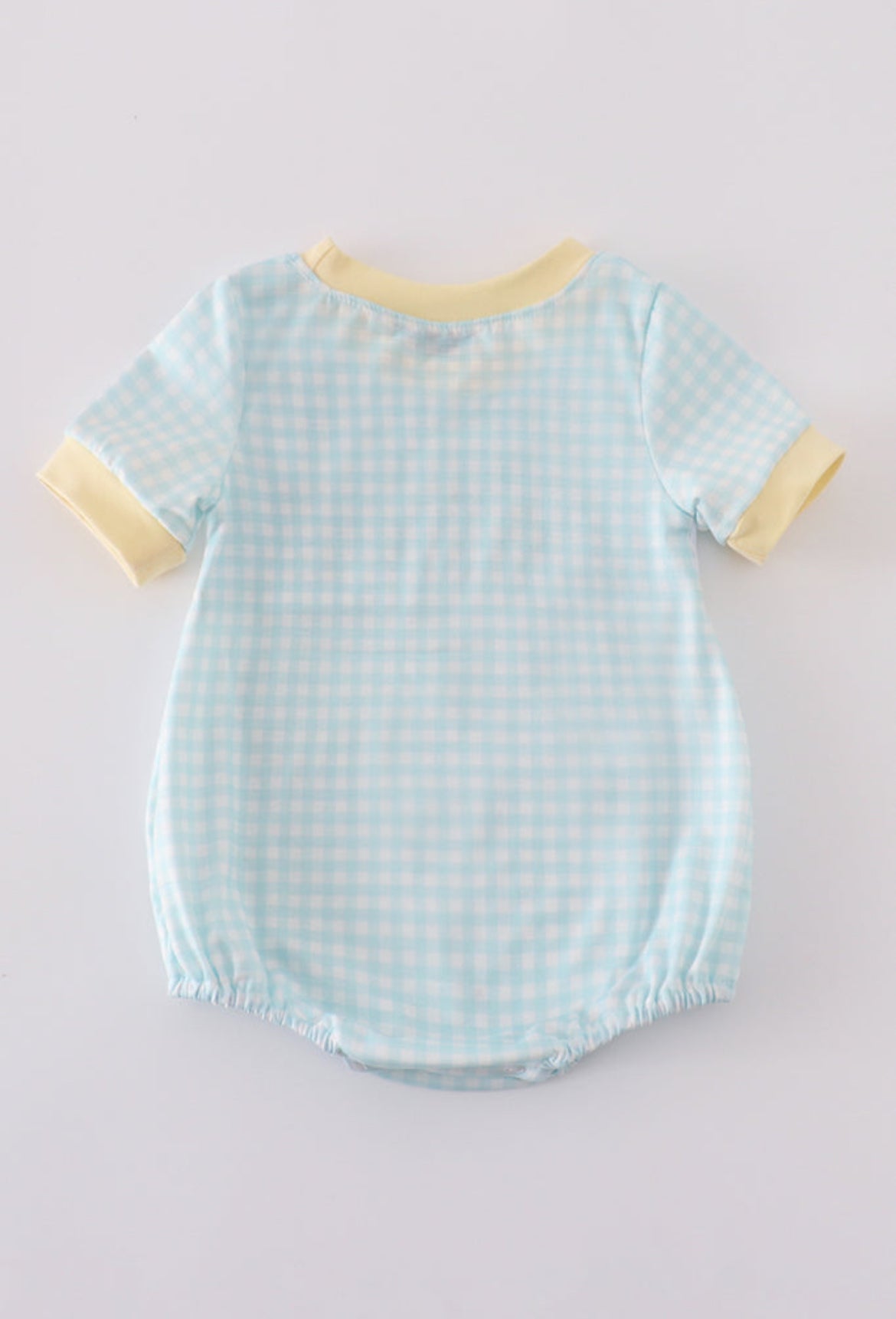 Boy’s Blue Bunny Embroidered Smocked Bubble