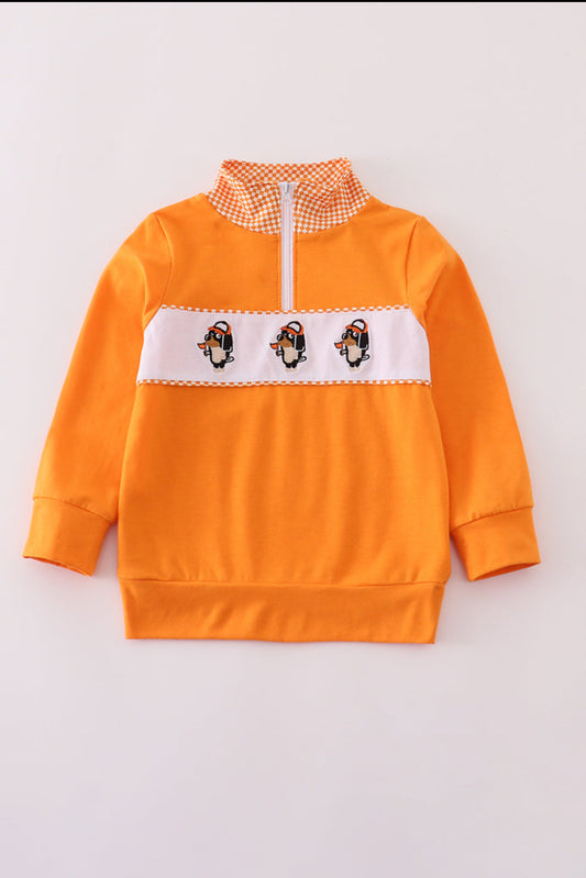 Orange Tennessee Go Vols Appliqué Unisex Pullover