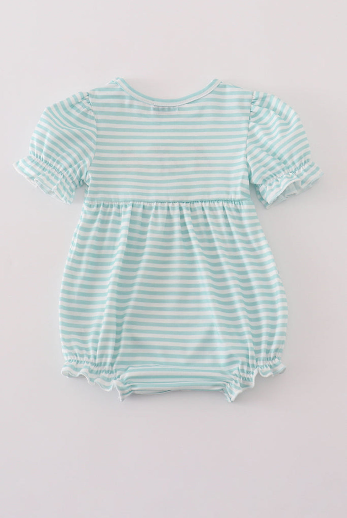 Green Stripe Puppy Hunting Embroidery Girl’s Bubble Hu