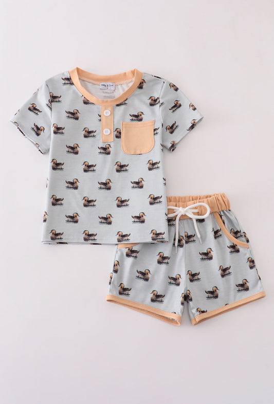 Duck Print Boy’s Shorts Set