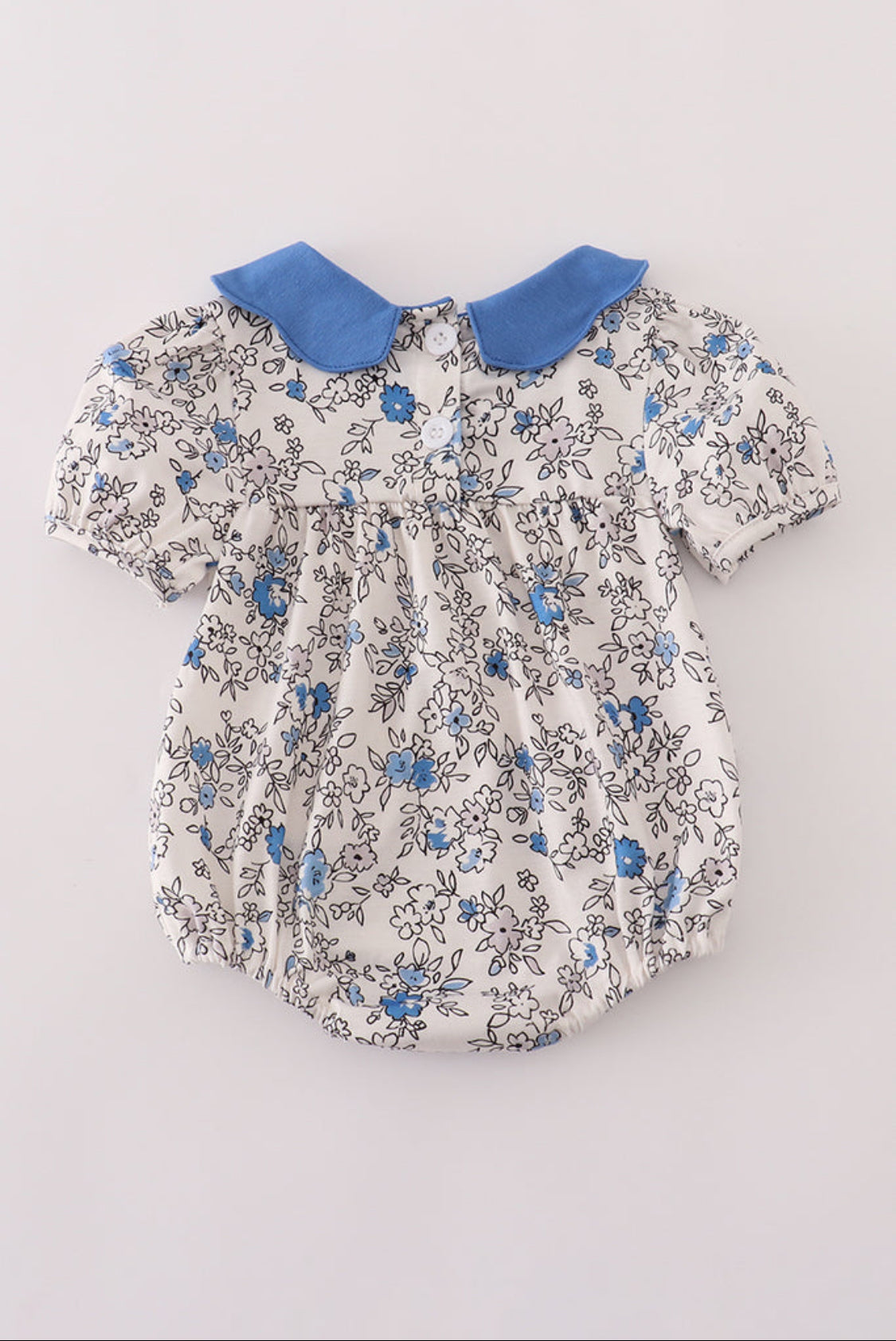 Blue Vintage Floral Print  Girl’s Bubble