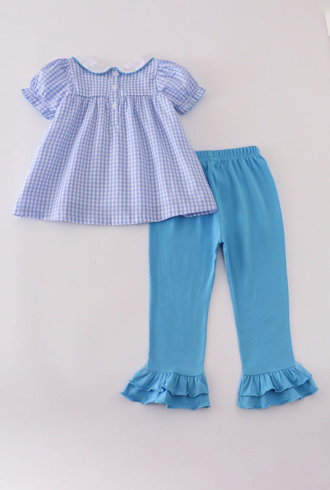 Blue Princess Pumpkin Girl’s Ruffle Pants Set