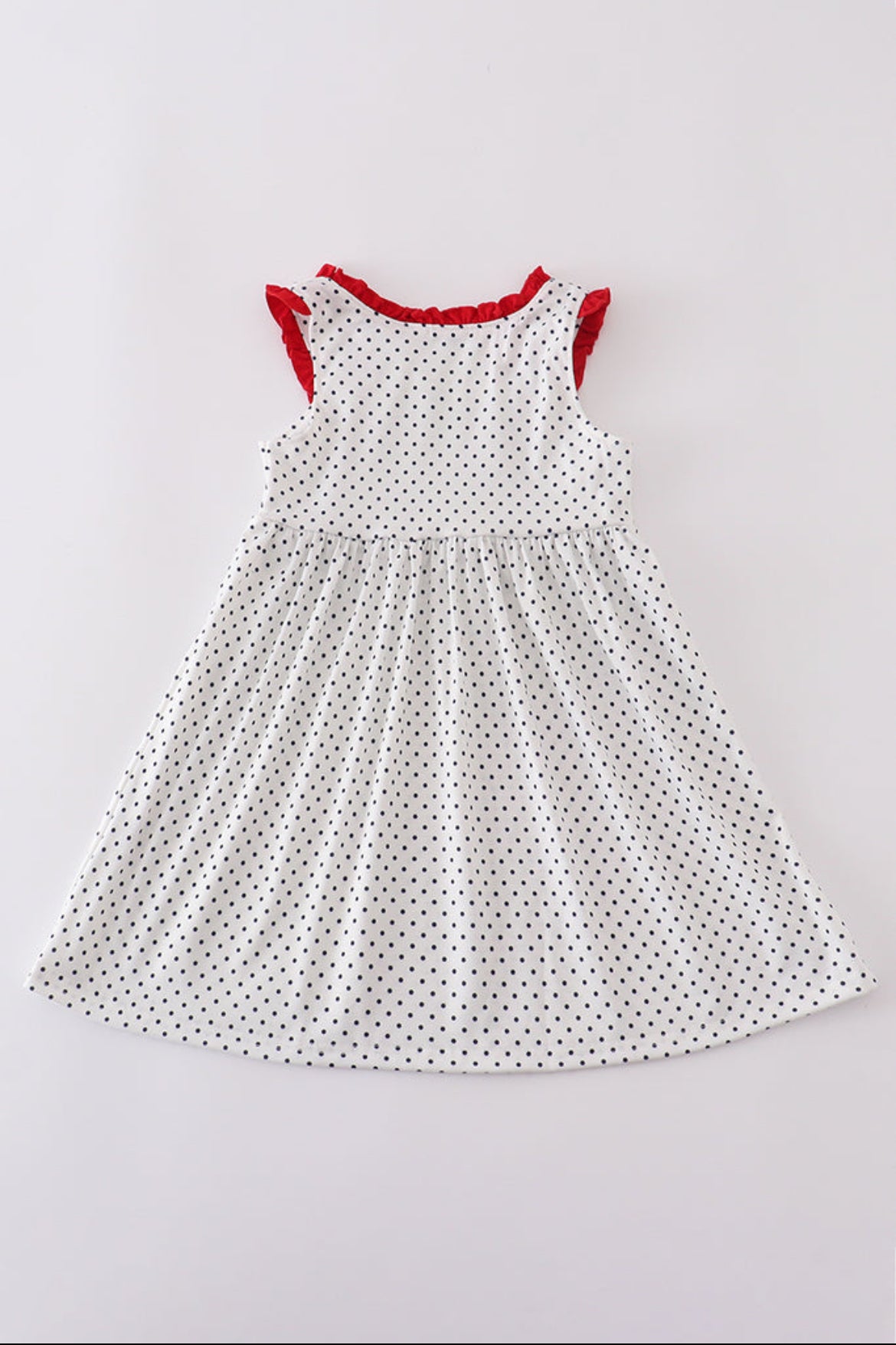 Red Cake Embroidery Dot Girl’s Dress