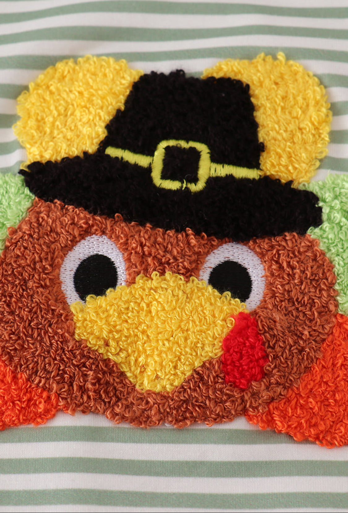 Green Turkey French Knot Stripe Boy’s JonJon