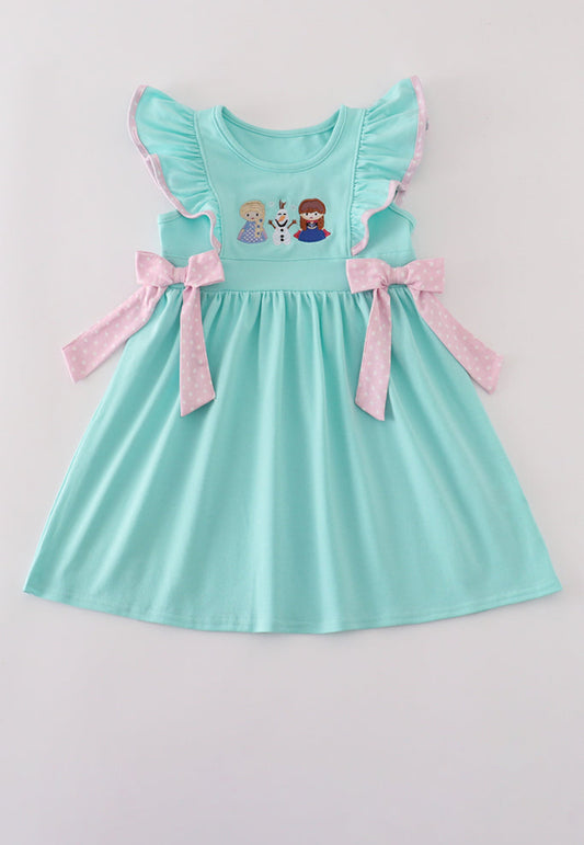 Blue Character Appliqué Dress