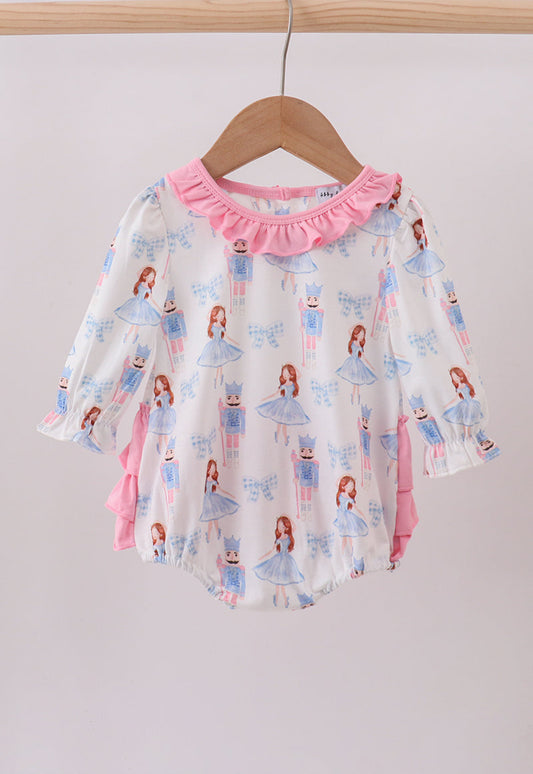 Pink Bow Nutcracker Ruffle Girl’s Bubble