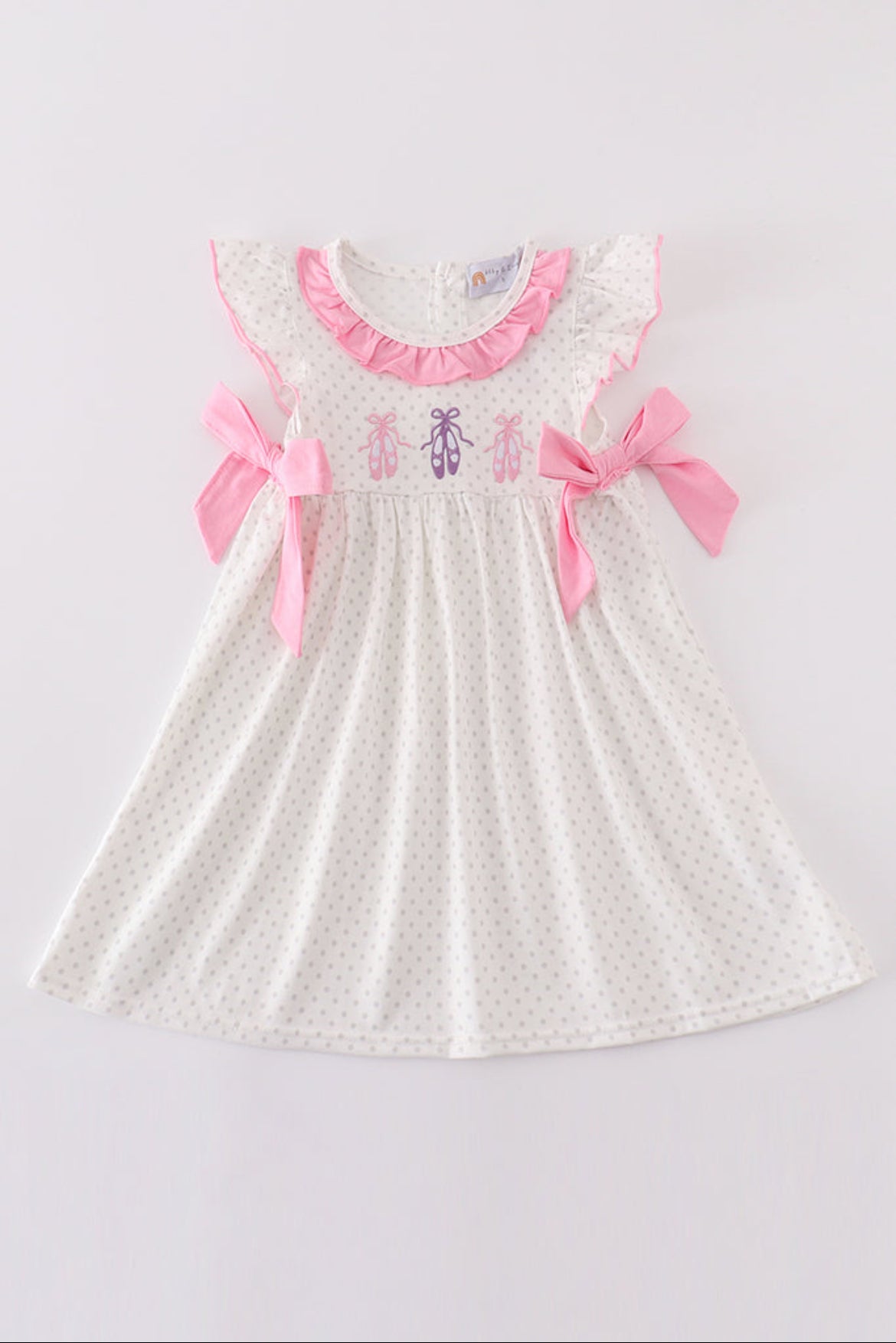 Girl’s Pink Ballet Embroidered Dress
