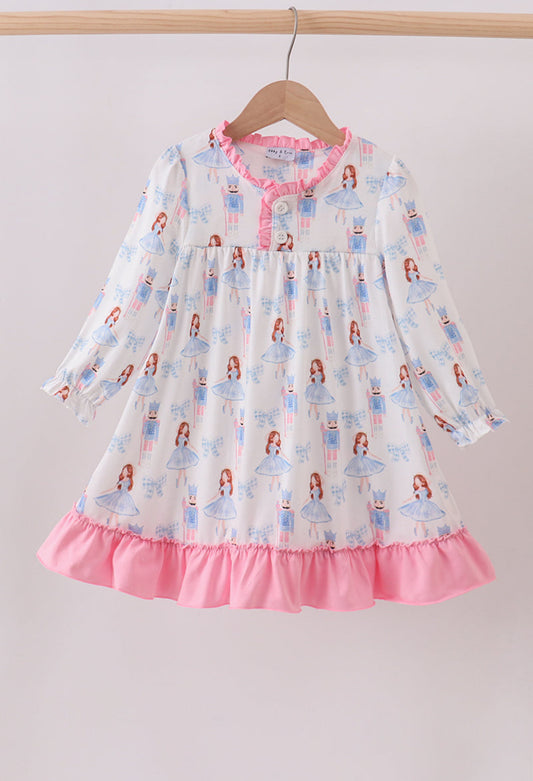 Pink Nutcracker Ruffle Dress