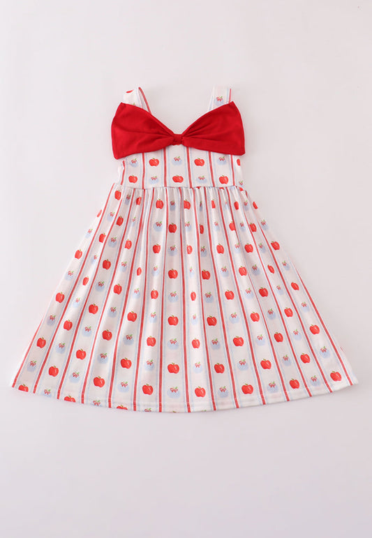 Red Apple Bow Dress
