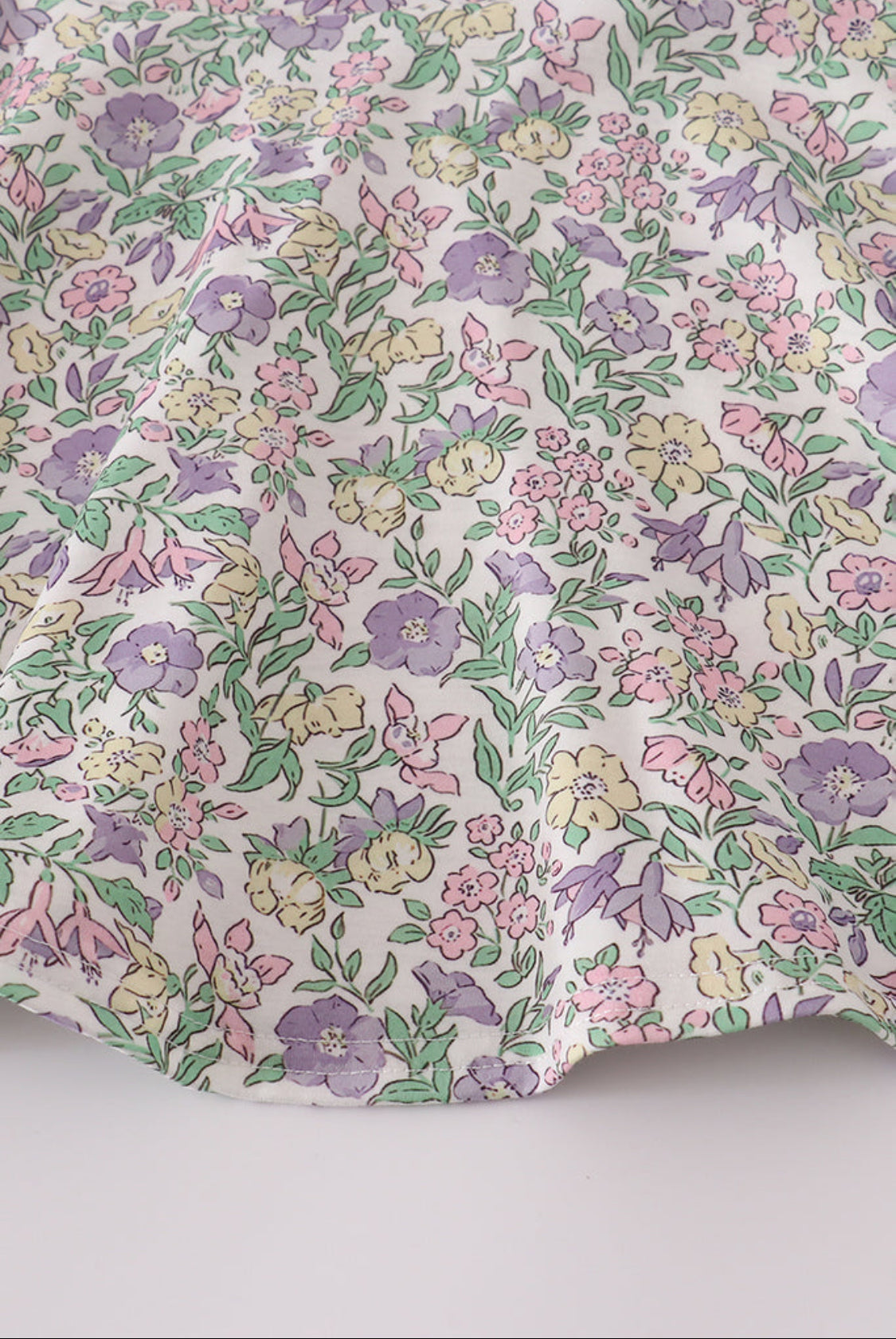 Purple Floral Print Girl’s Pants Set