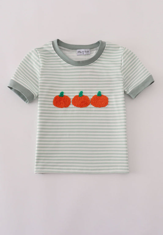 Sage Stripe French Knot Boy’s Top