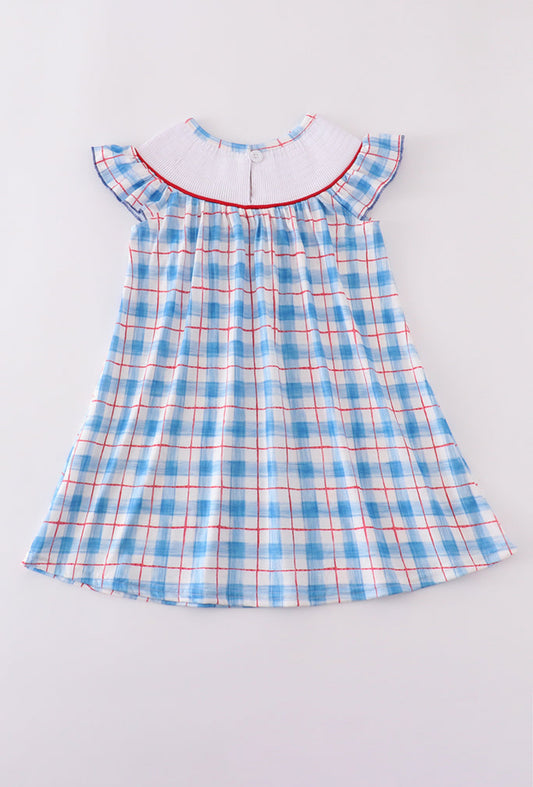 Flag Embroidery Smocked Girl’s Dress