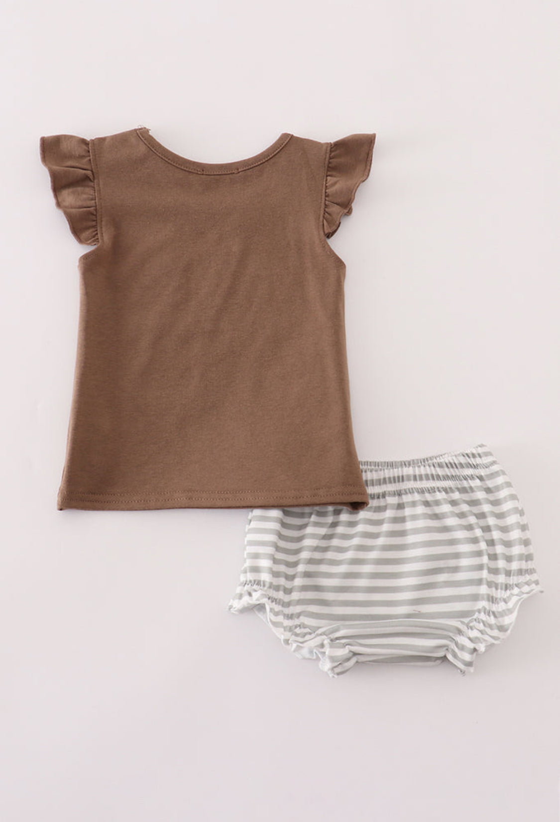 Brown God’s Country Embroidery Girl’s Bloomer Set