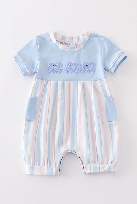 Crab French Knot Stripe Boy Bubble