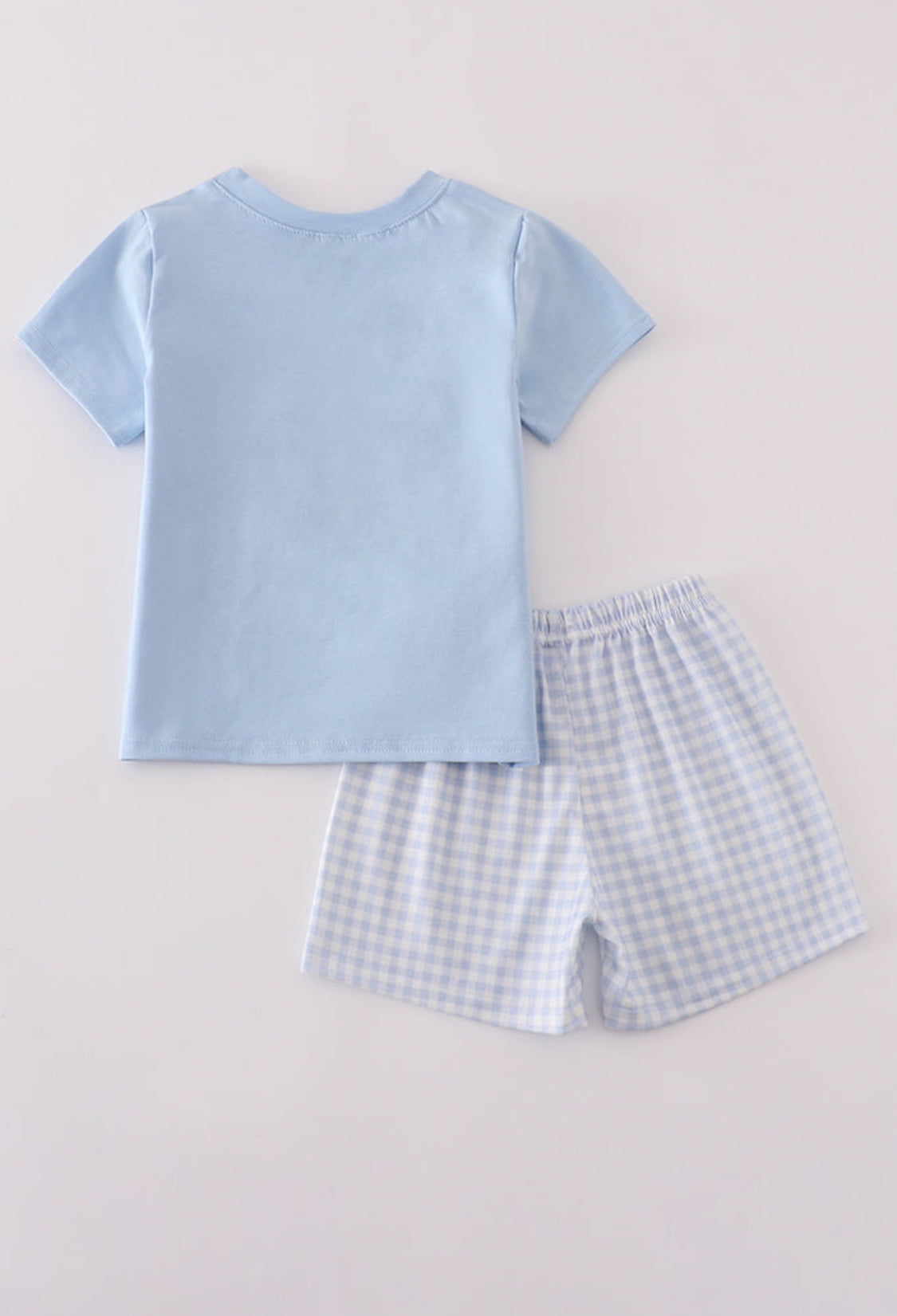 Blue Whale Embroidery Smocked Boy’s Shorts Set