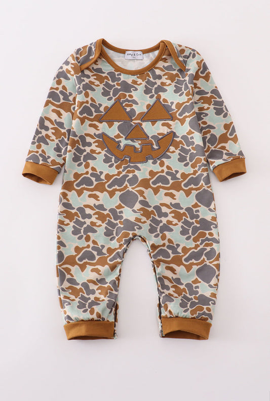 Halloween Camouflage Appliqué Boy’s Romper