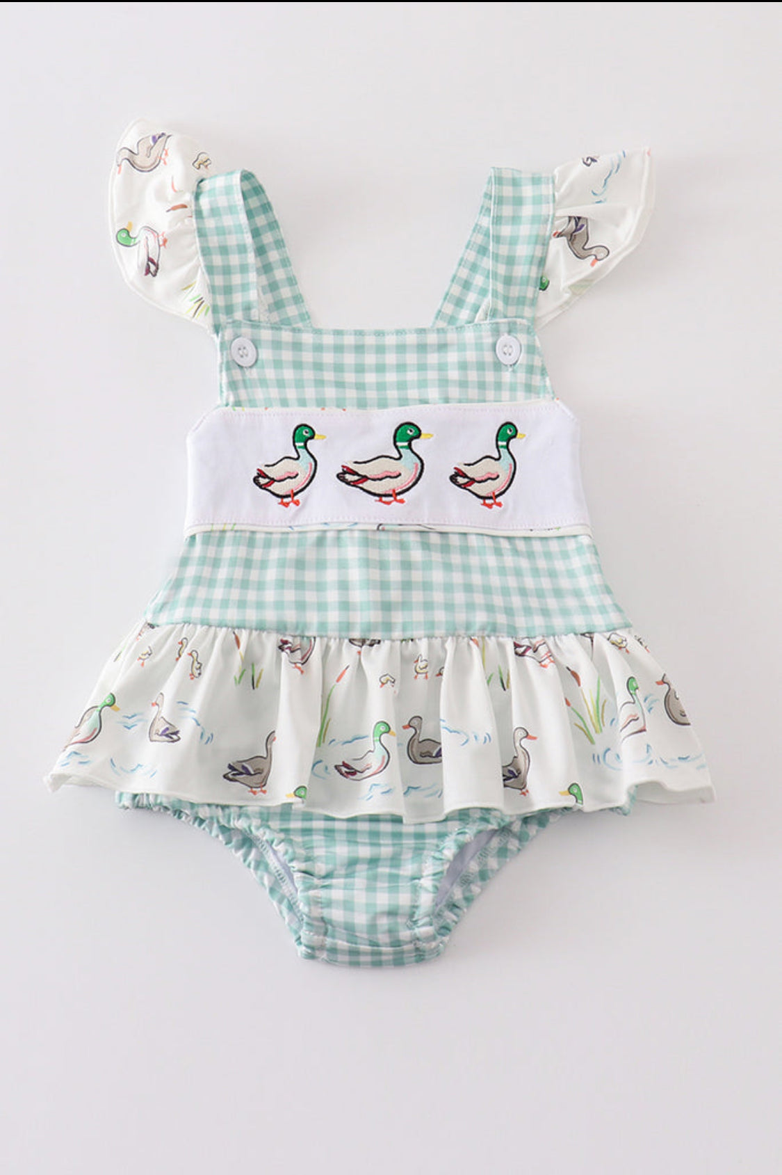 Sage Duck Girl Swimsuit