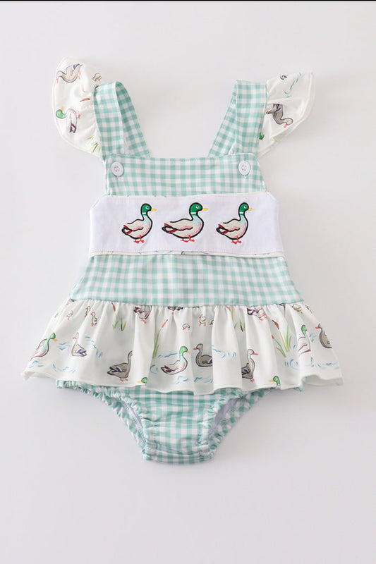 Sage Duck Girl Swimsuit