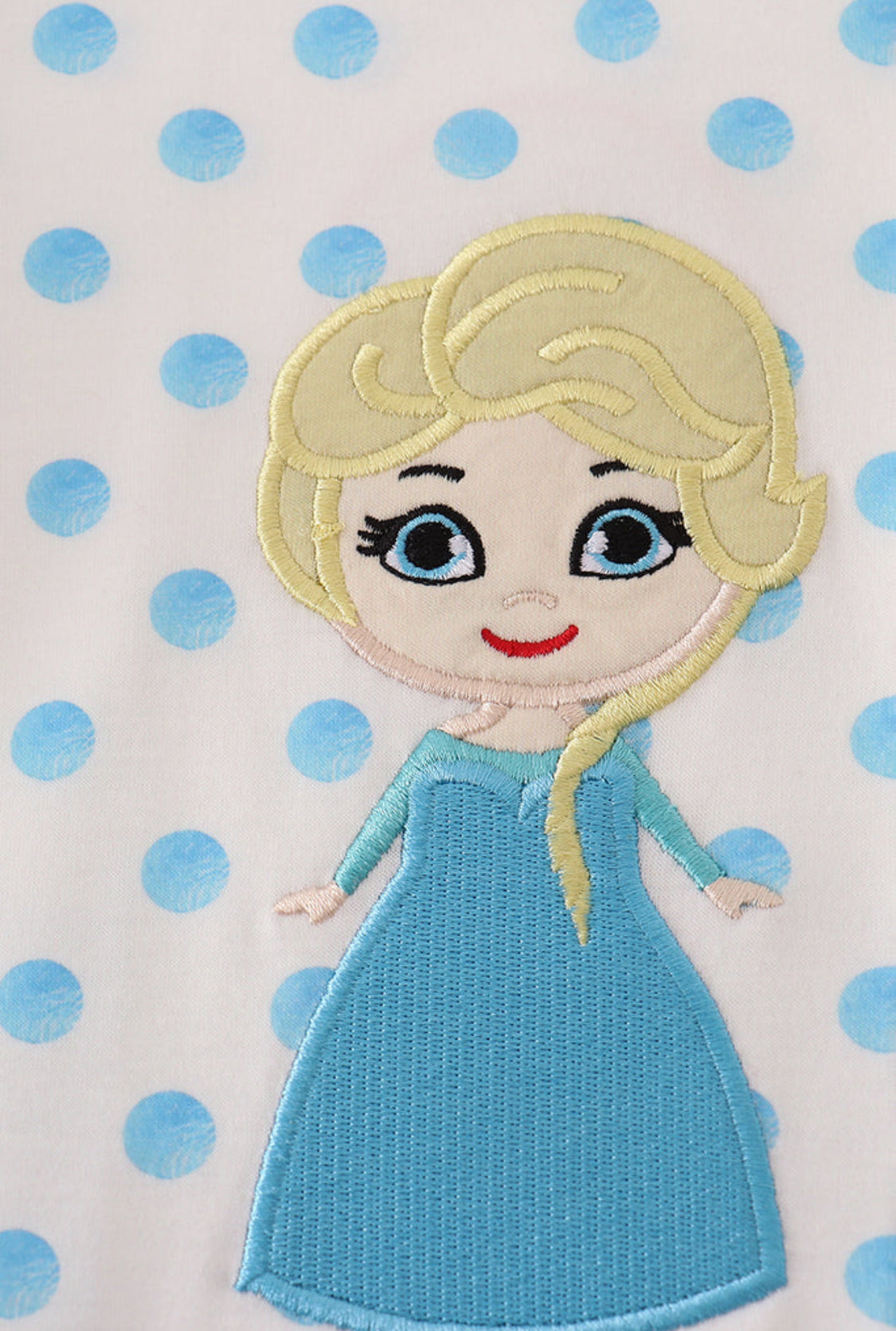 Blue Character Appliqué Girl’s Romper