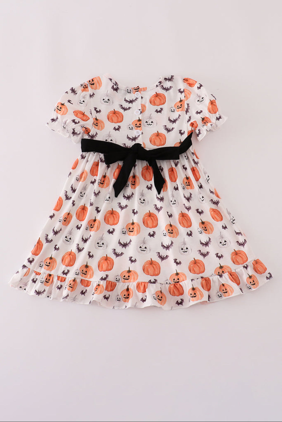 Black Pumpkin Print Dress