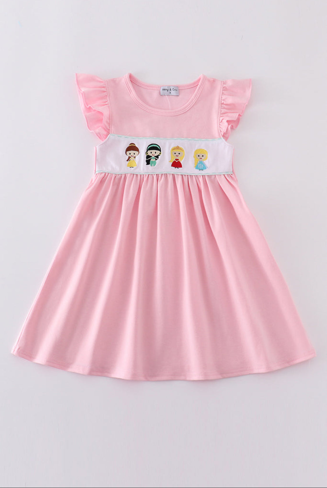 Pink Princess Embroidery Girl’s Dress
