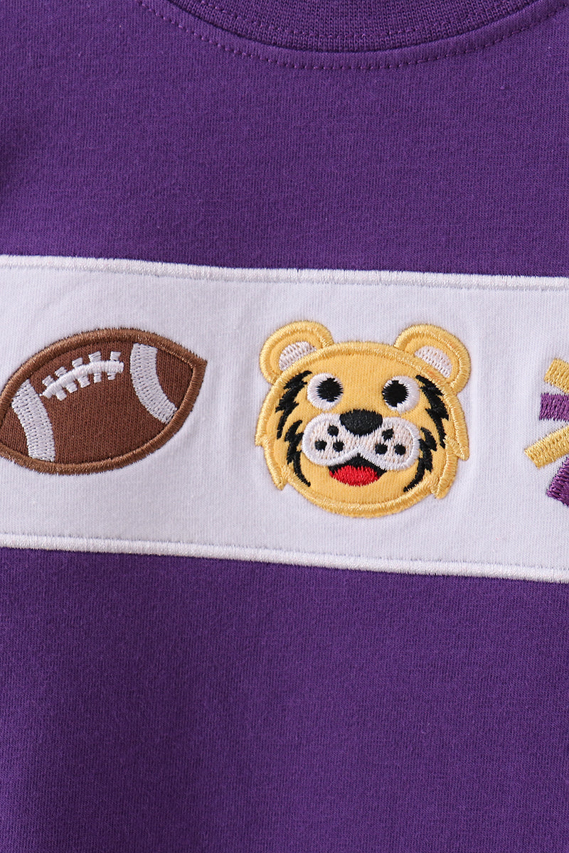 Premium Purple LSU tiger applique top