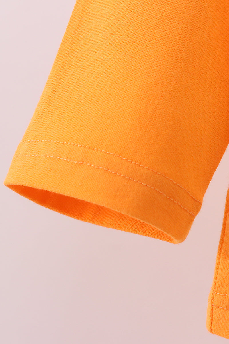 Premium Orange Tennessee puppy applique top