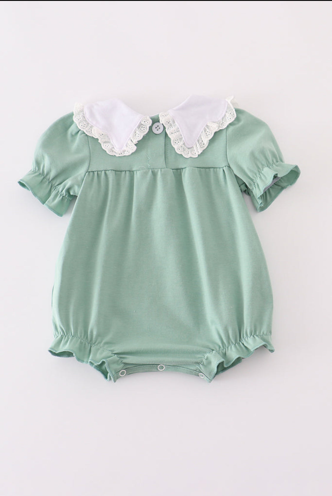 Green Pumpkin Bow Embroidery Bubble