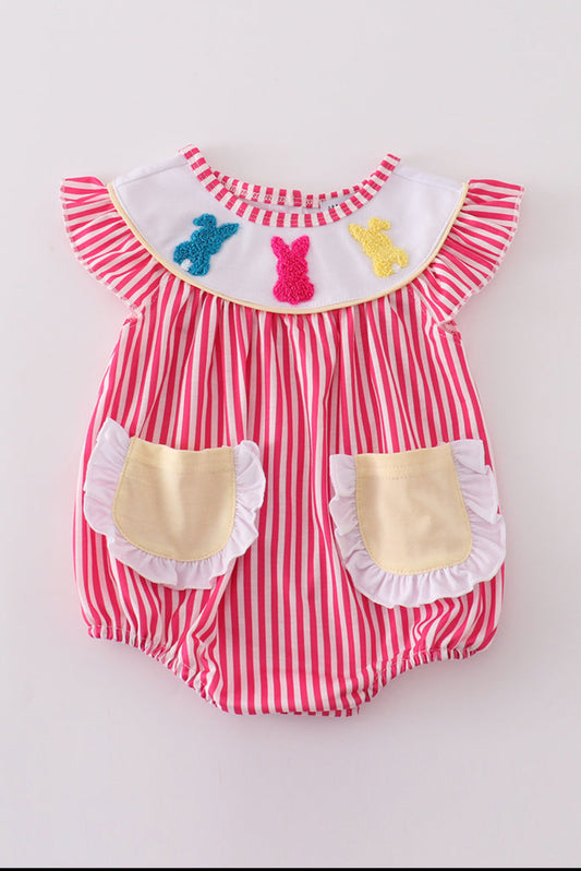 Pink Easter  Bunny French Knot Girl’s Bubble