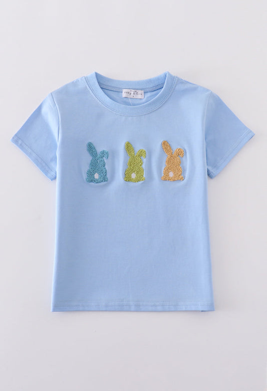 Boy’s Premium Blue Bunny Embroidered Shirt