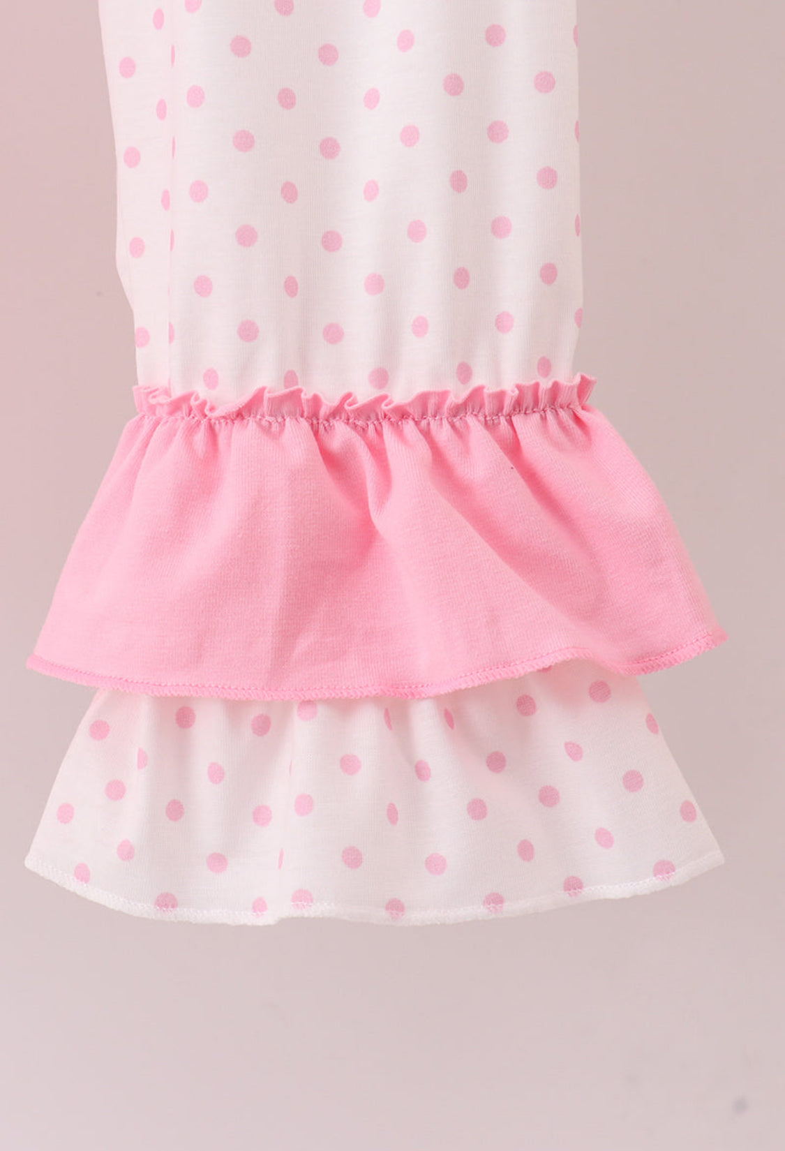 Pink Christmas Tree Smocked Ruffle Girl’s Pants Set