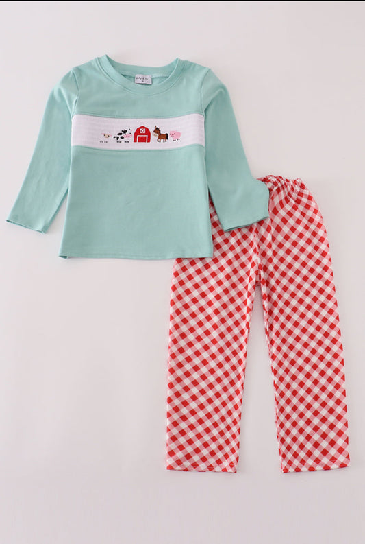 Red Farm Smoked Boy’s Pants Set