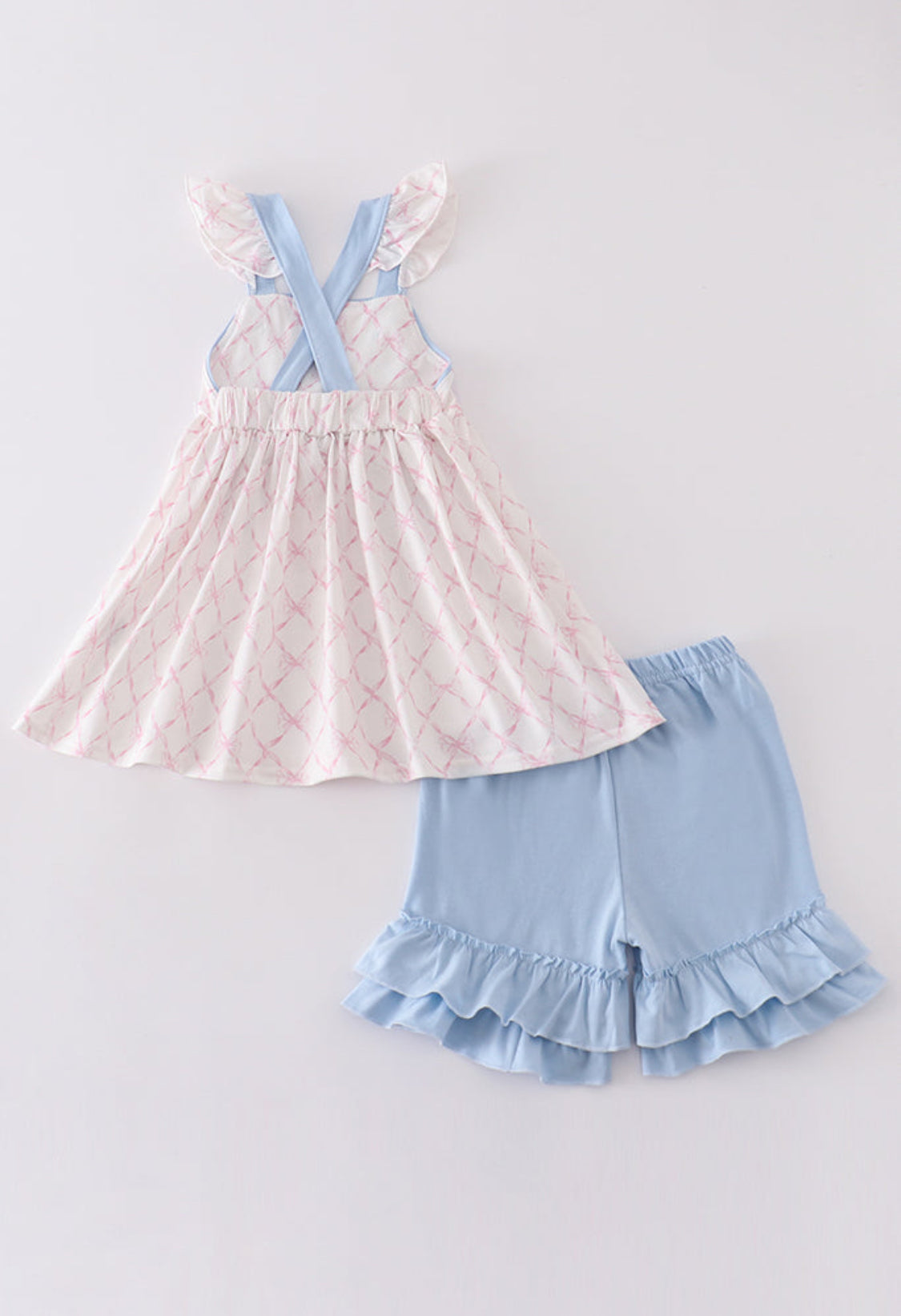 Pink Bow Print Girl Set