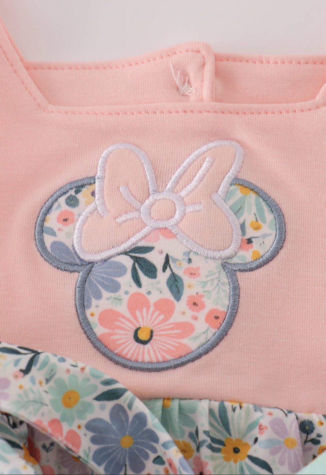 Pink Floral Character Appliqué Girl’s Bubble