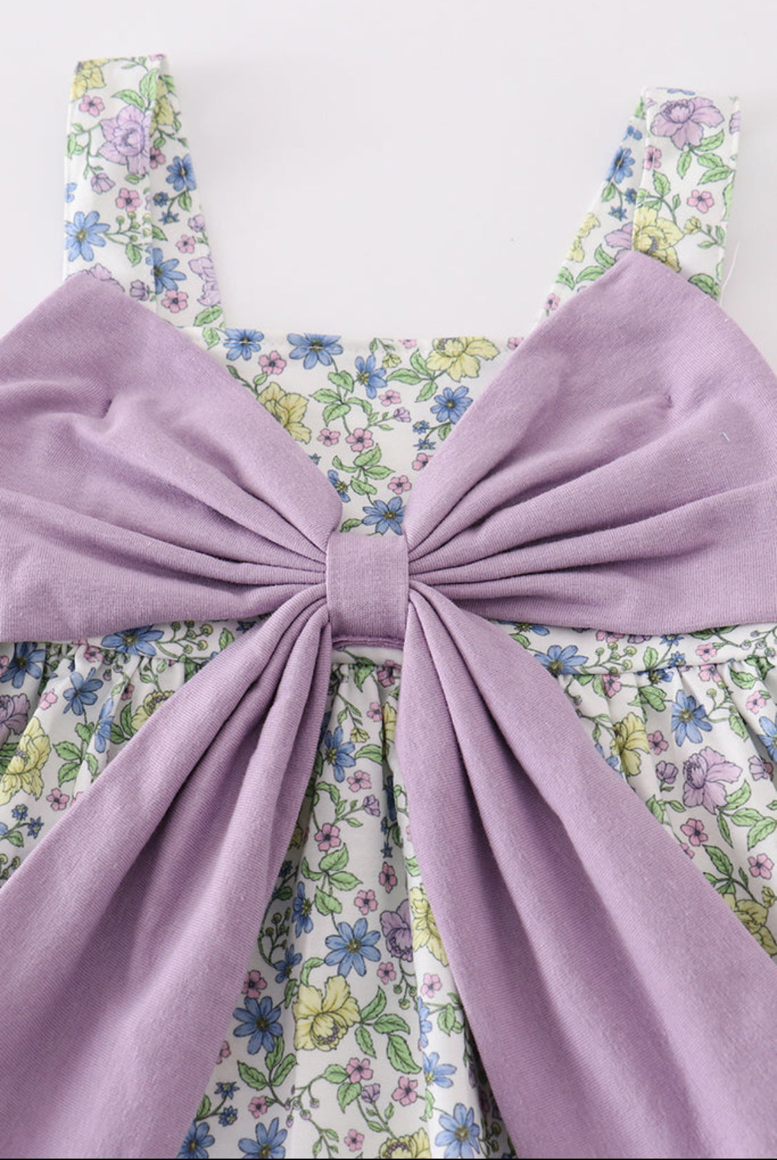 Purple Bow Floral Girl’s Dress